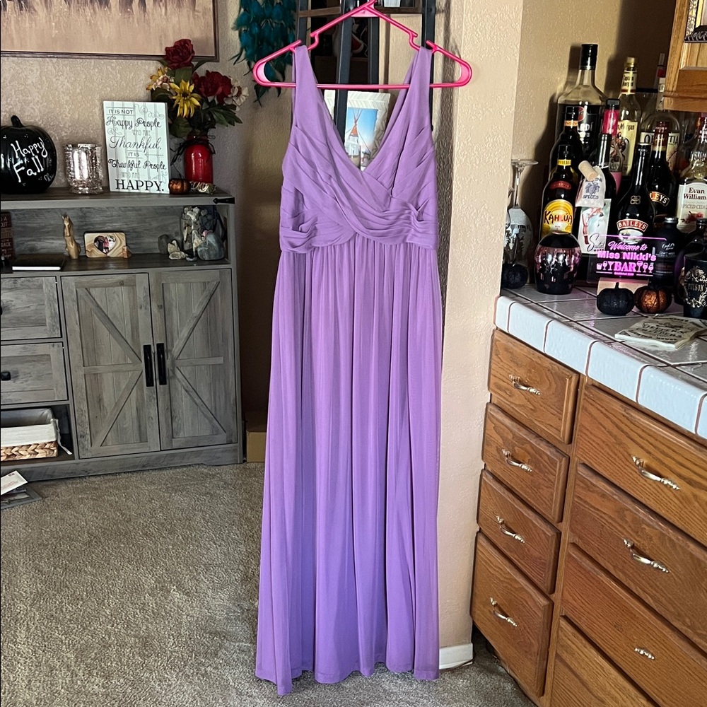 David’s Bridal: Purple Bridesmaids Dress Size 6